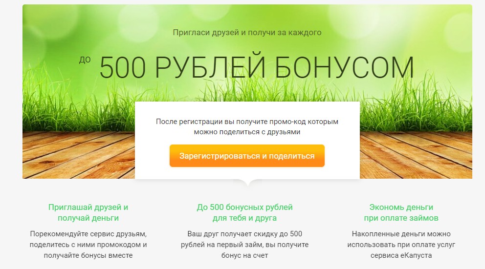 Бонусная партнерская программа еКапусты