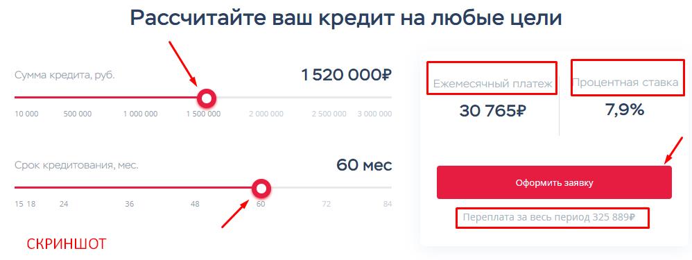 хоум кредит рассчитать кредит
